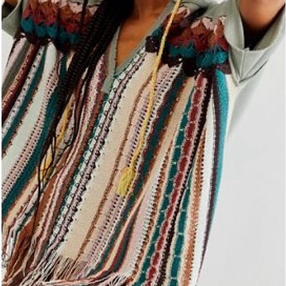 Free People Multicolor Hooded Top - Picture 5 of 5
